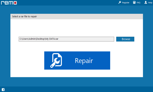 Repair Broken RAR - File Selection Screen